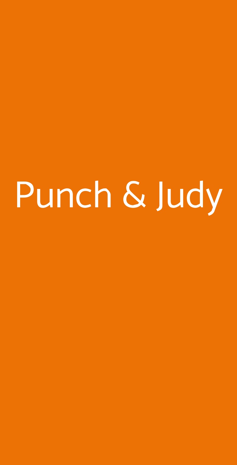 Punch & Judy Napoli menù 1 pagina