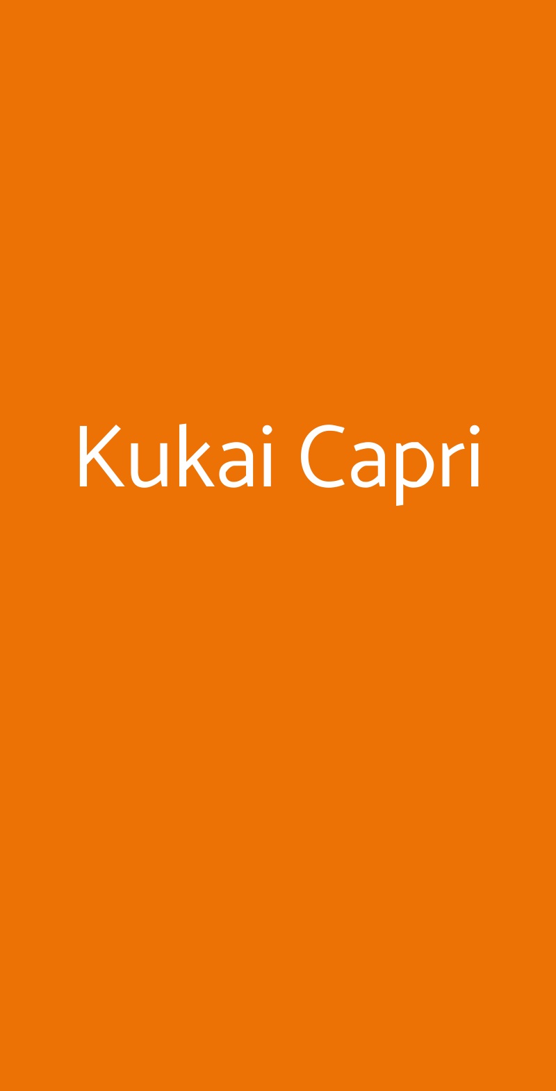 Kukai Capri Capri menù 1 pagina