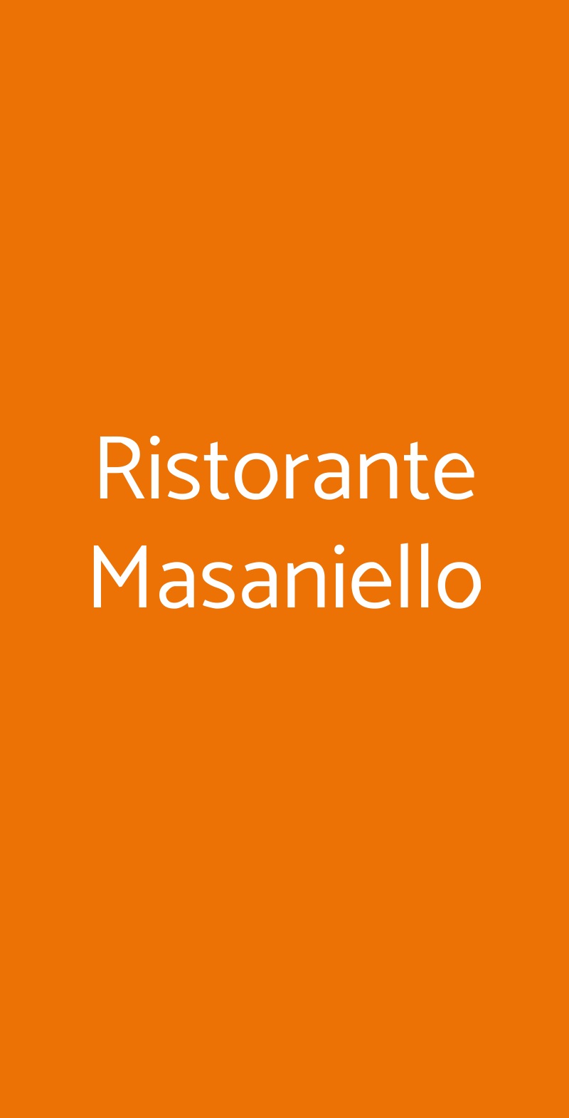 Ristorante Masaniello Maiori menù 1 pagina