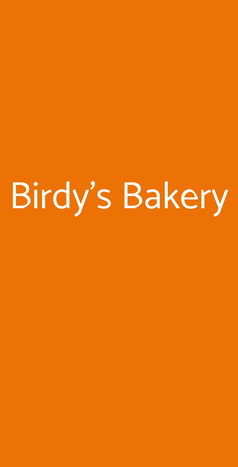 Birdy's Bakery Napoli menù 1 pagina