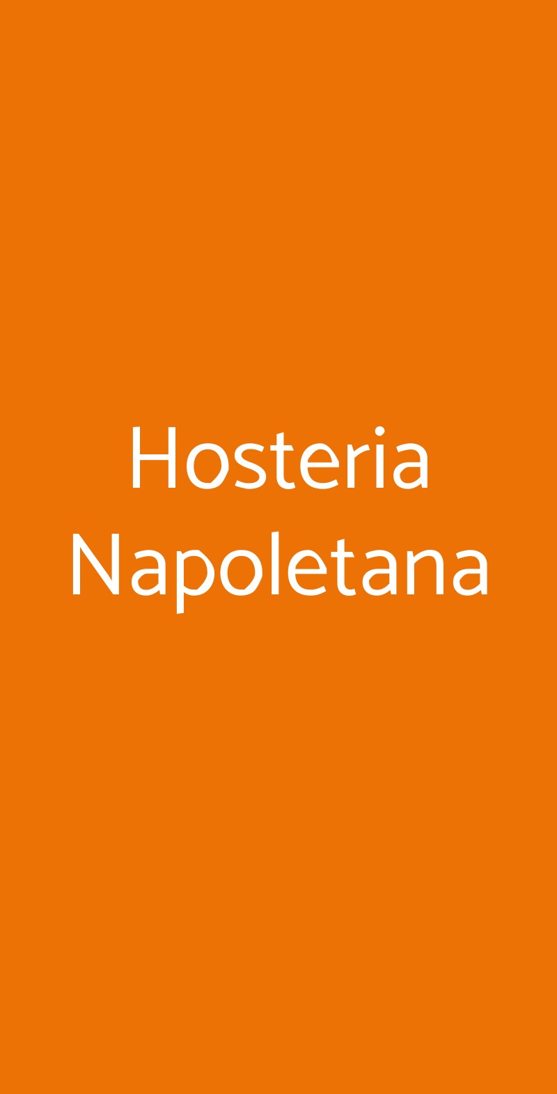 Hosteria Napoletana Napoli menù 1 pagina