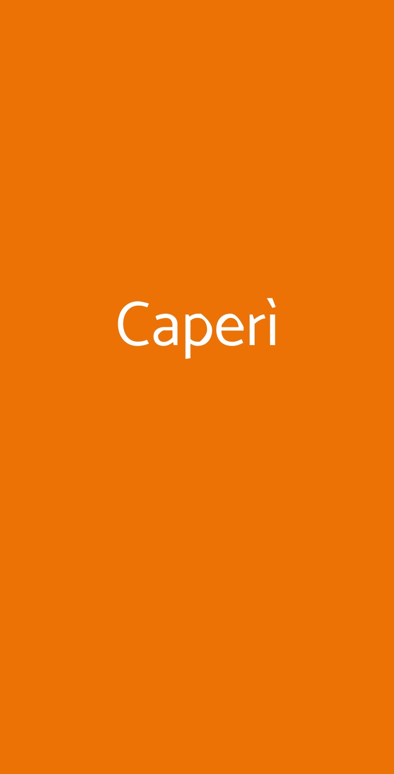 Caperì Napoli menù 1 pagina