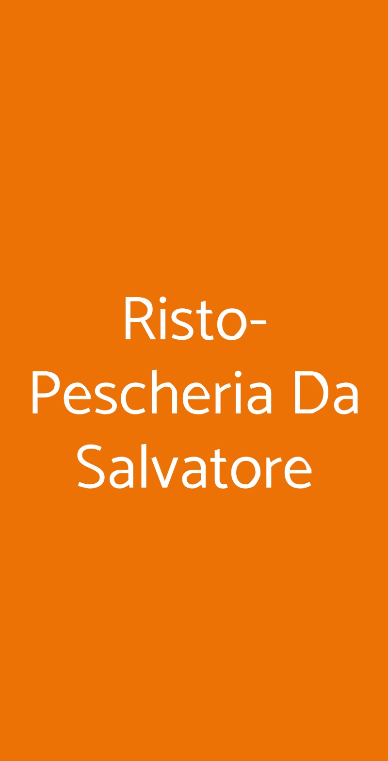 Risto-Pescheria Da Salvatore Napoli menù 1 pagina