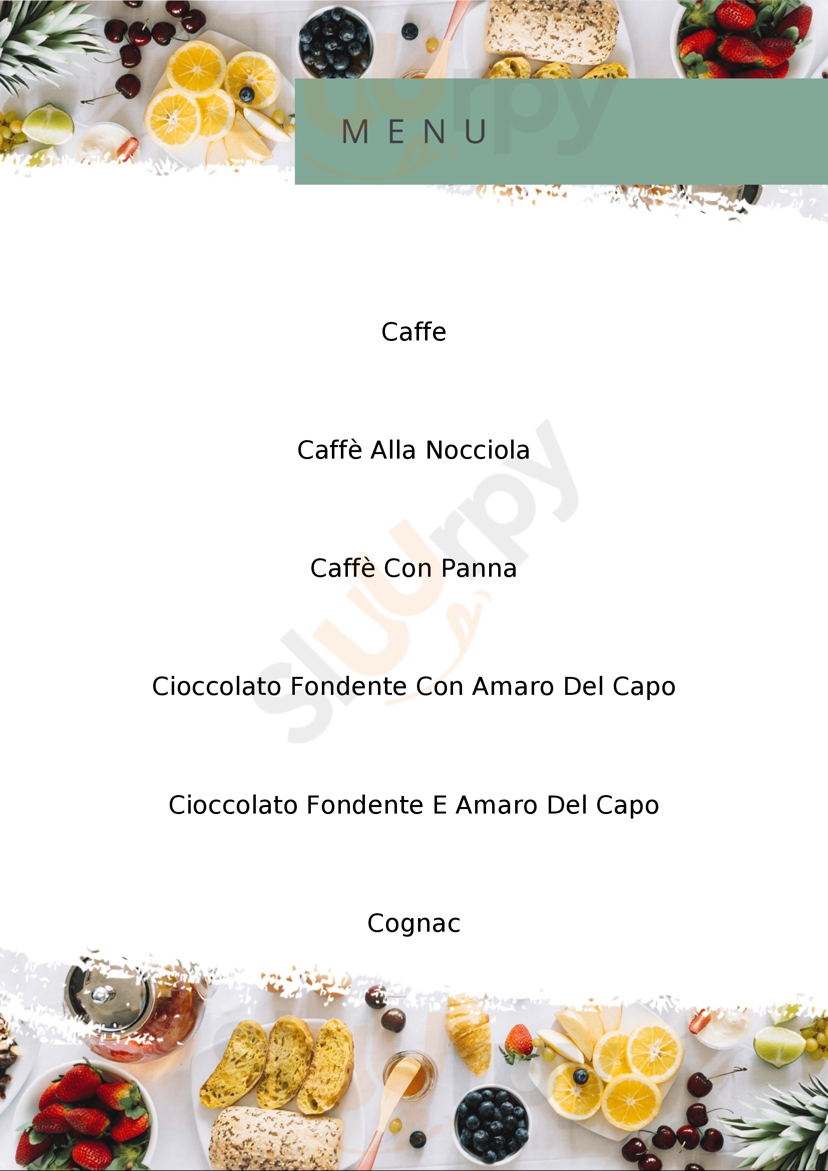 Gran Caffe Elite Villaricca menù 1 pagina