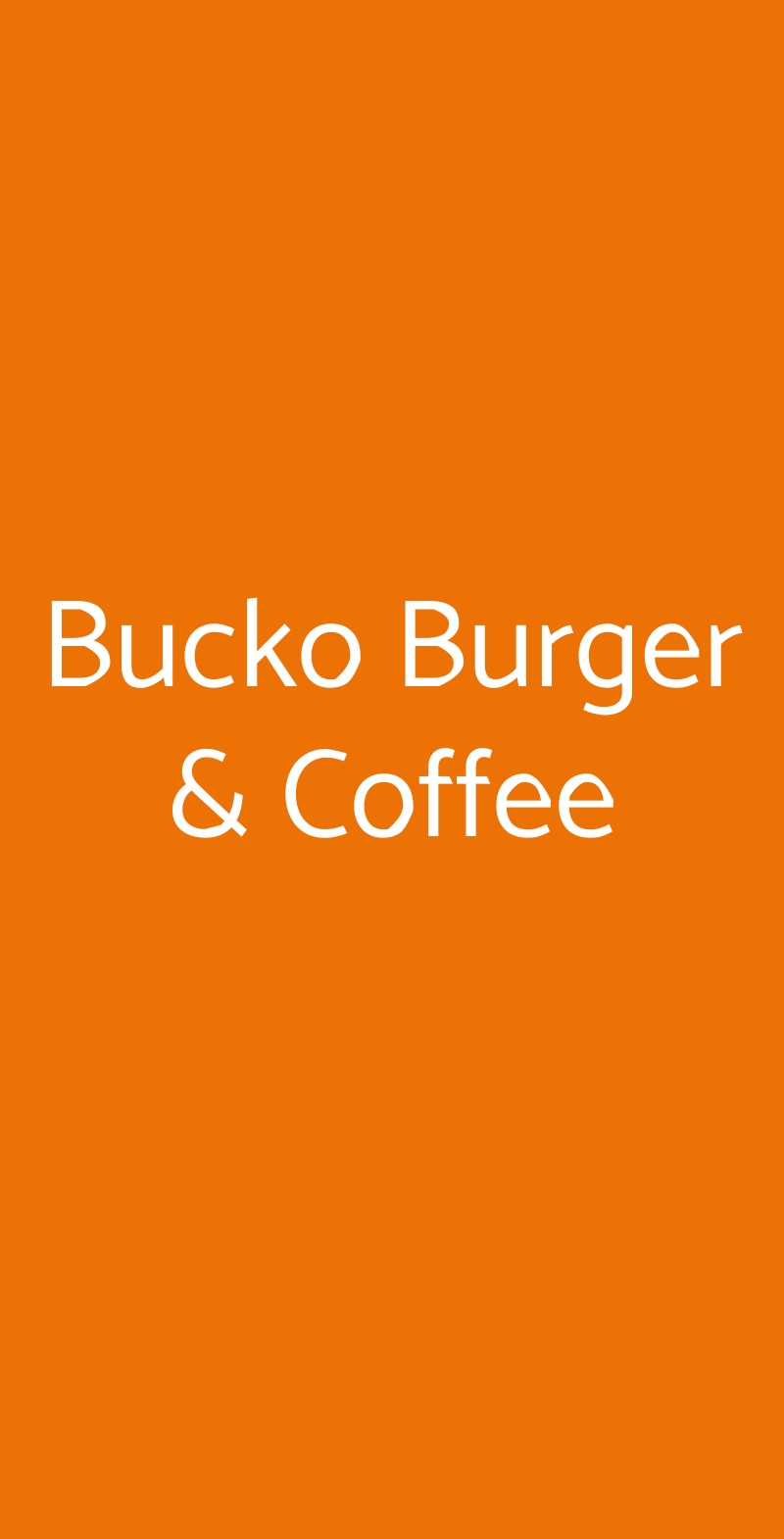 Bucko Burger & Coffee Salerno menù 1 pagina