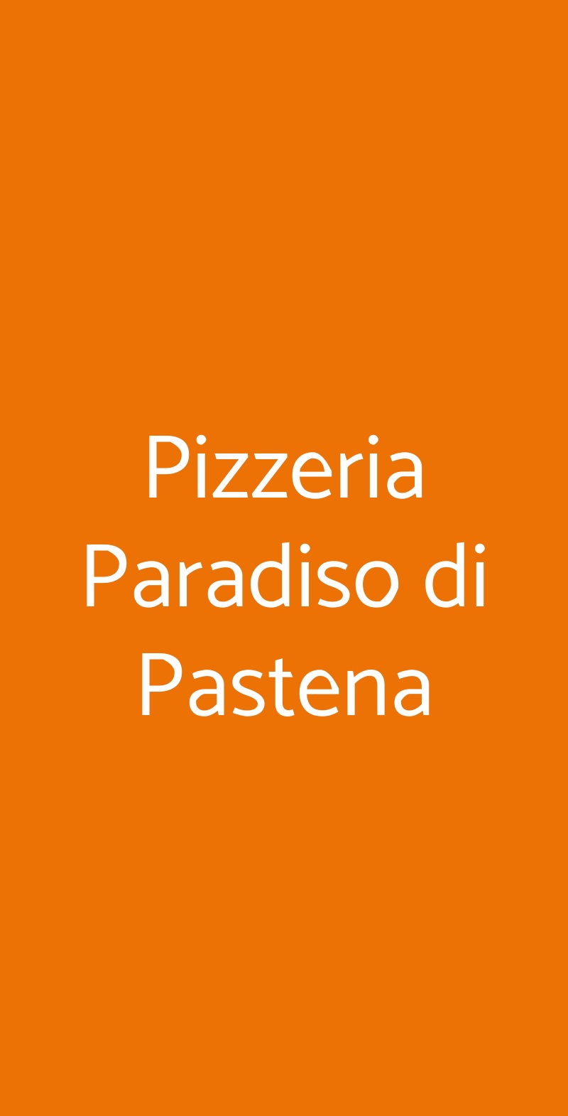 Pizzeria Paradiso di Pastena Salerno menù 1 pagina