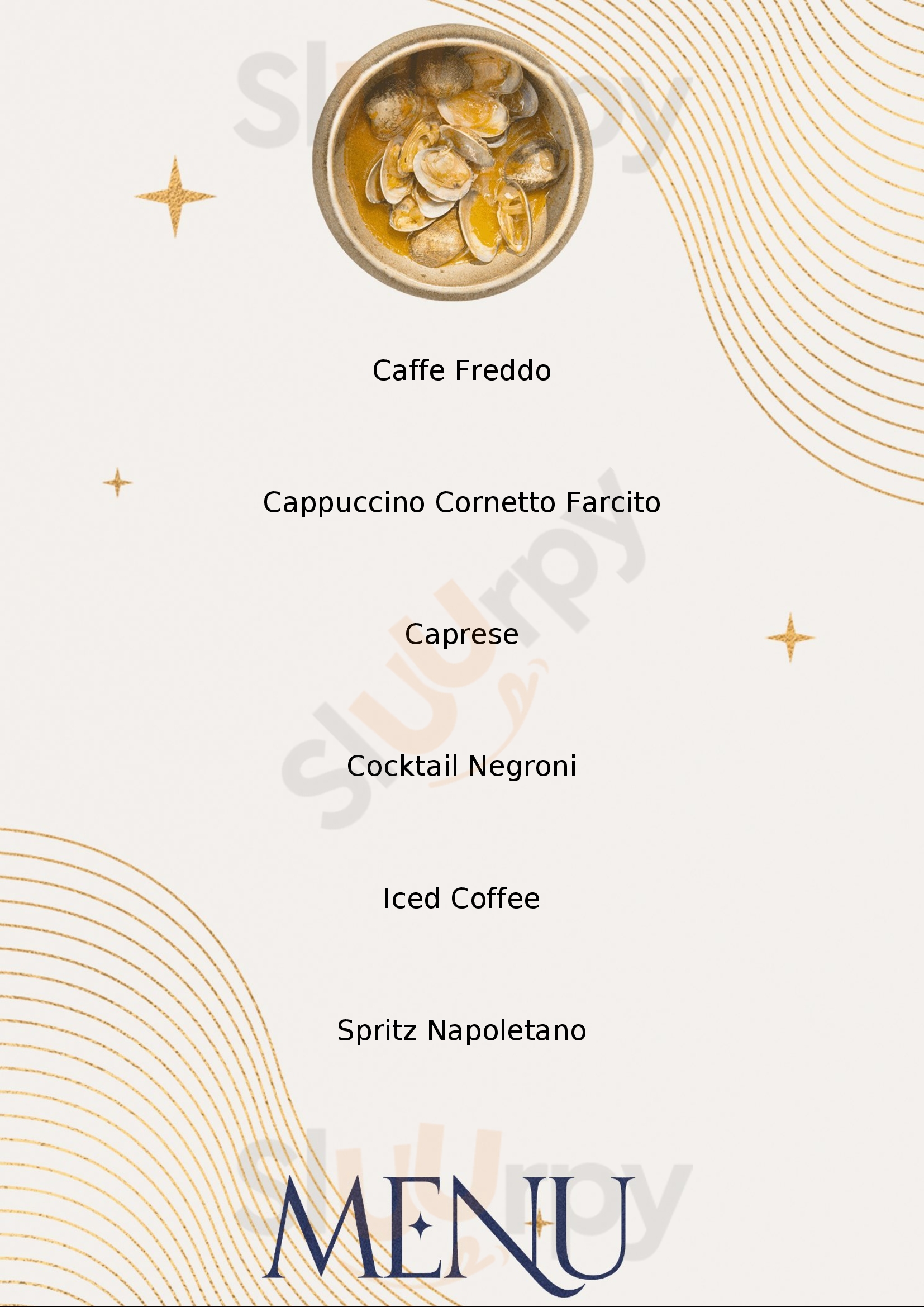 Trinity Cafè Napoli menù 1 pagina