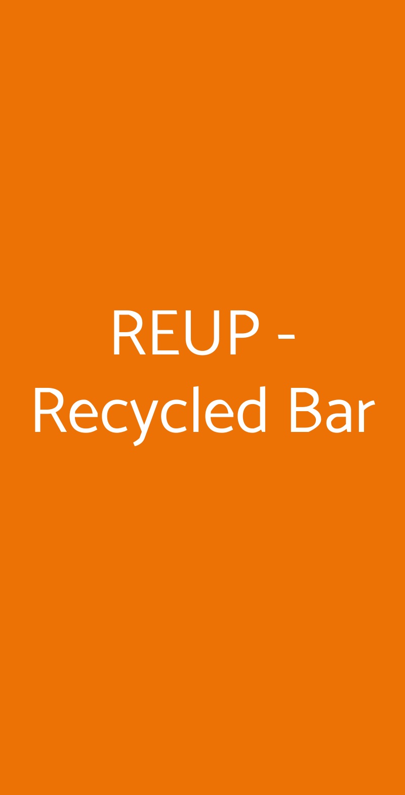 REUP - Recycled Bar Sorrento menù 1 pagina