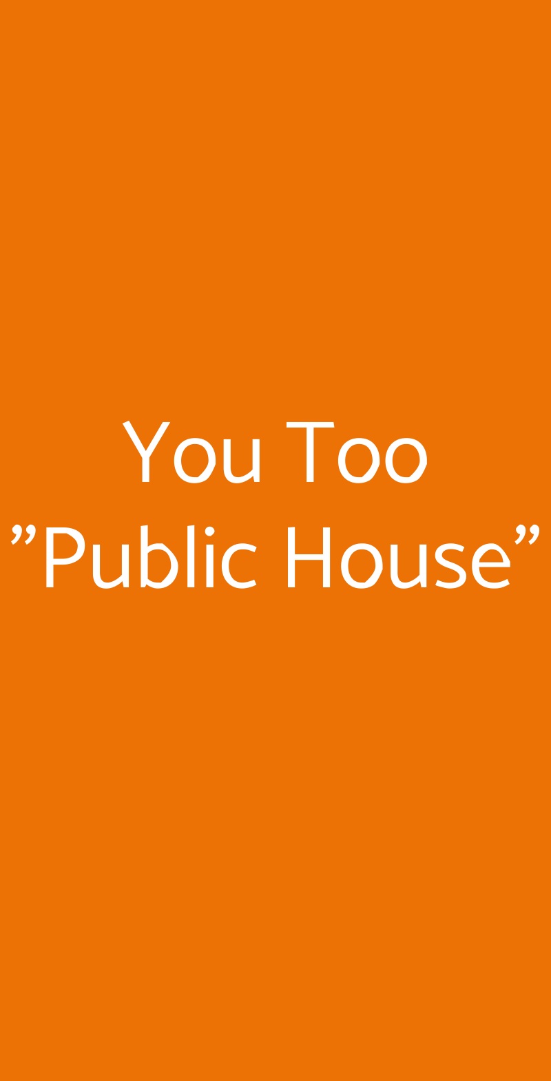 You Too "Public House" Maddaloni menù 1 pagina