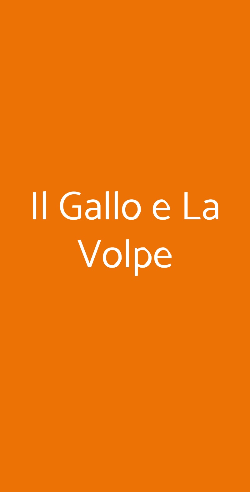 Il Gallo e La Volpe Salerno menù 1 pagina