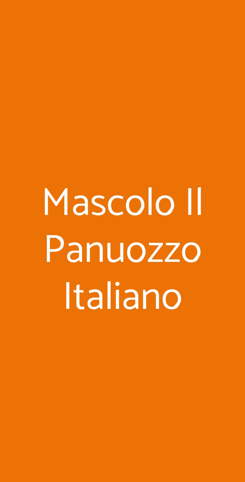 Mascolo Il Panuozzo Italiano Napoli menù 1 pagina