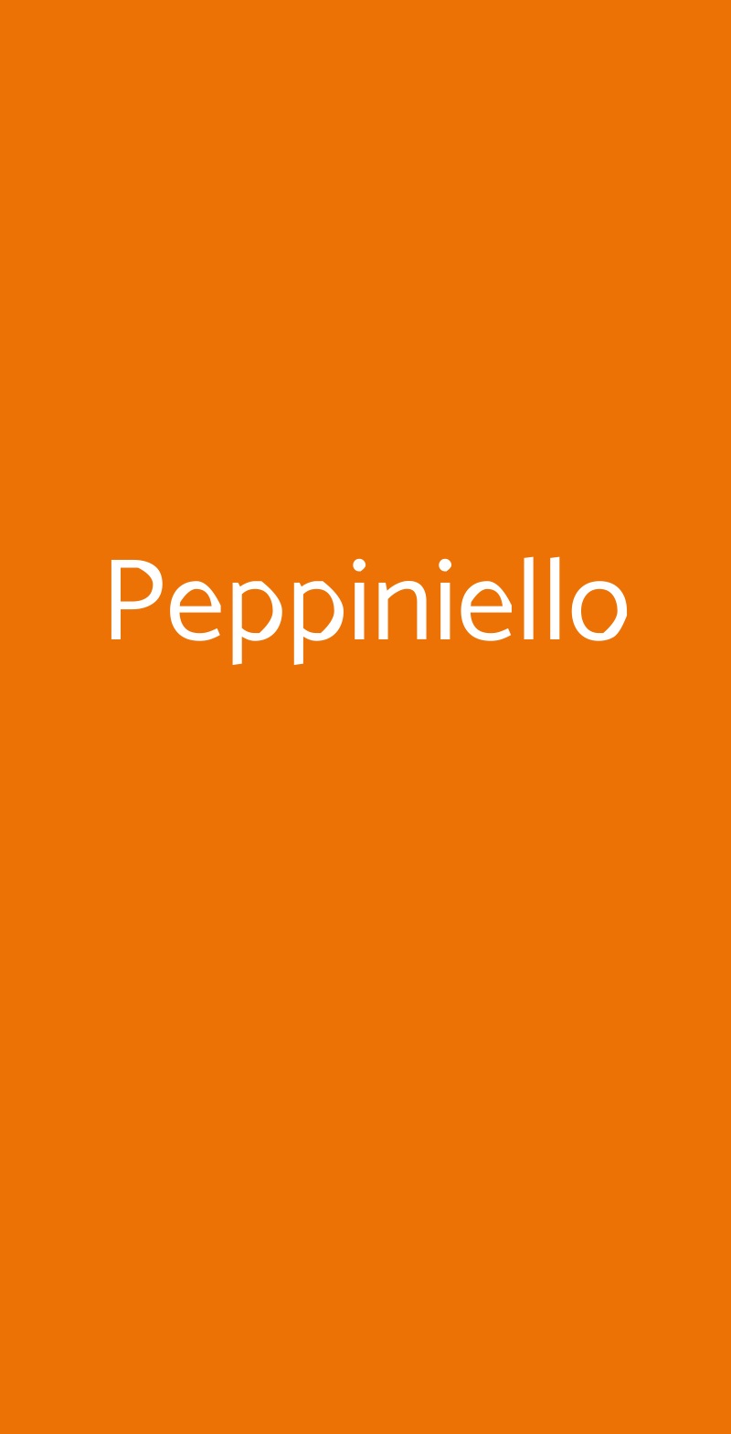 Peppiniello Portici menù 1 pagina