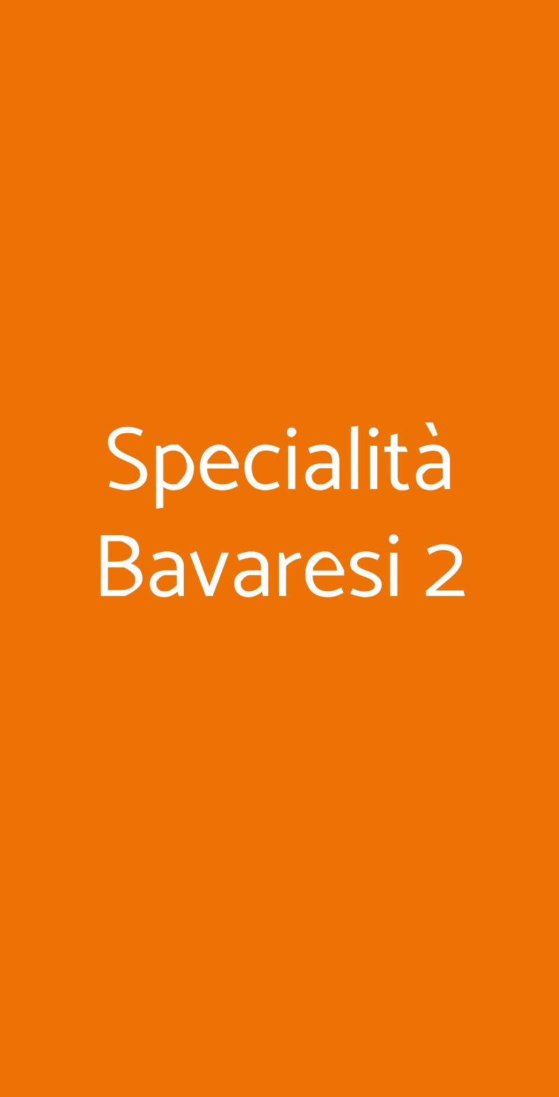 Specialità Bavaresi 2 Salerno menù 1 pagina