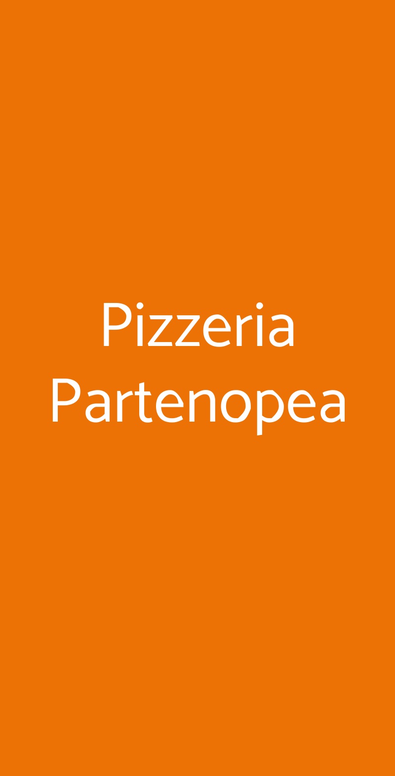 Pizzeria Partenopea Napoli menù 1 pagina