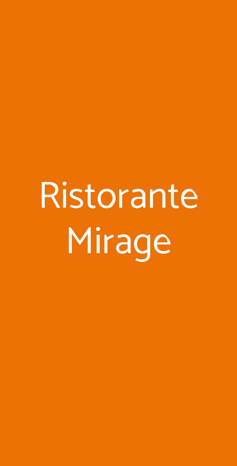 Ristorante Mirage Positano menù 1 pagina