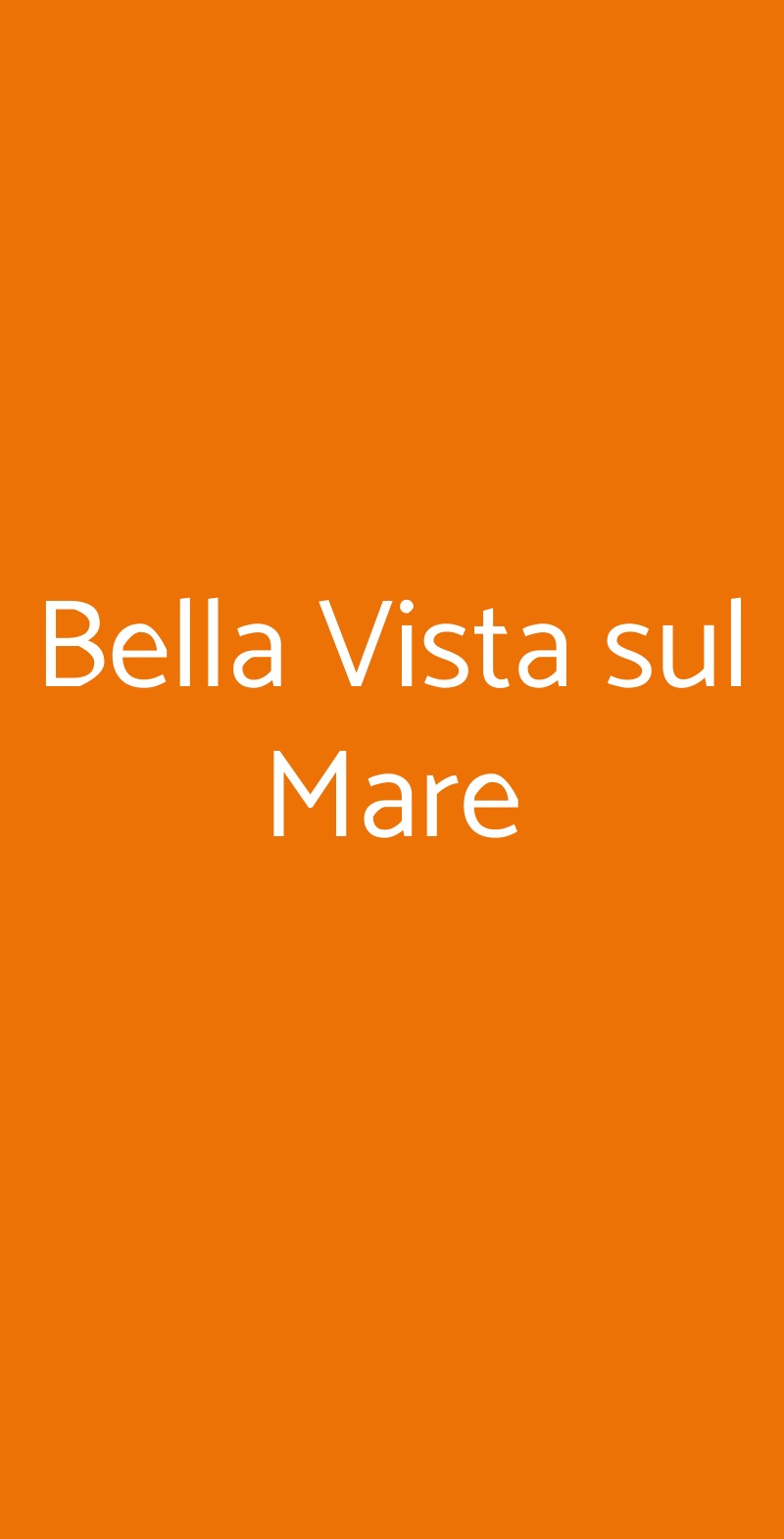 Bella Vista sul Mare Ravello menù 1 pagina