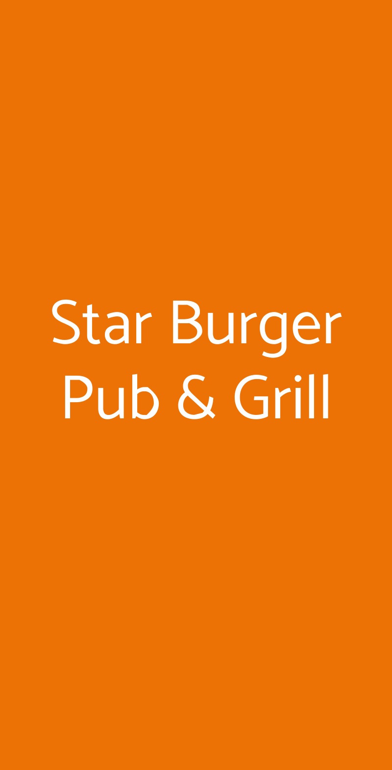 Star Burger Pub & Grill Napoli menù 1 pagina