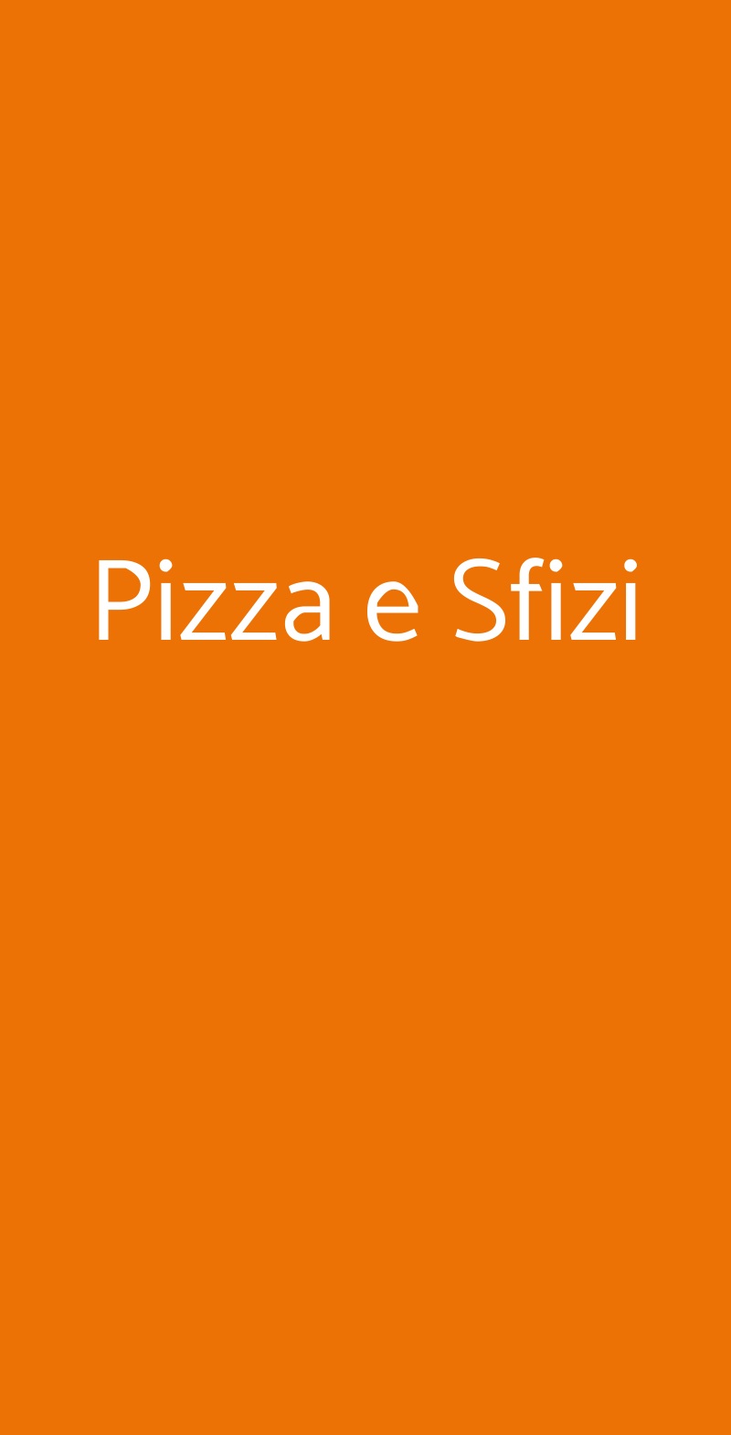 Pizza e Sfizi Napoli menù 1 pagina