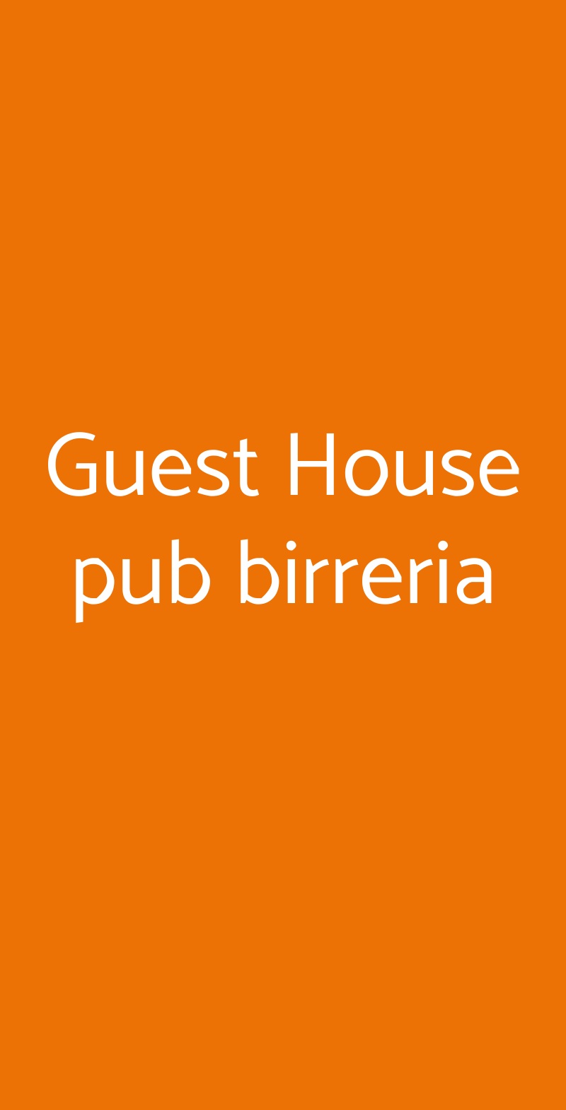 Guest House pub birreria Napoli menù 1 pagina