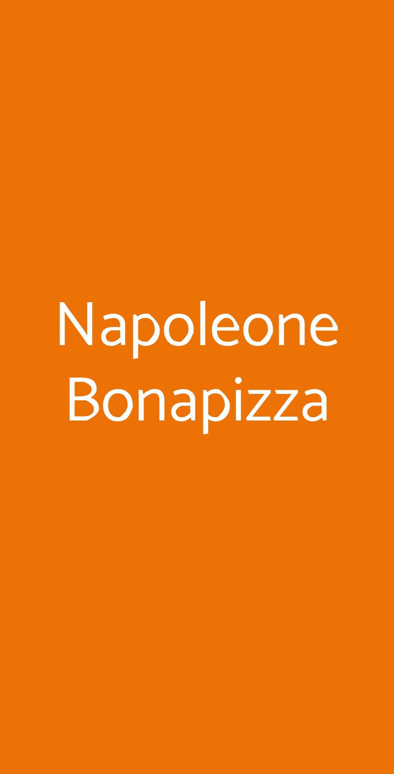 Napoleone Bonapizza Napoli menù 1 pagina