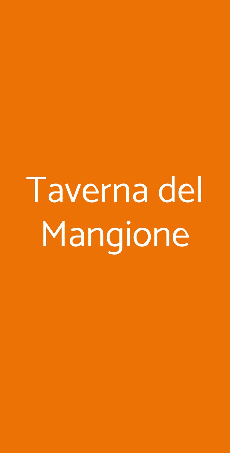 Taverna del Mangione Napoli menù 1 pagina