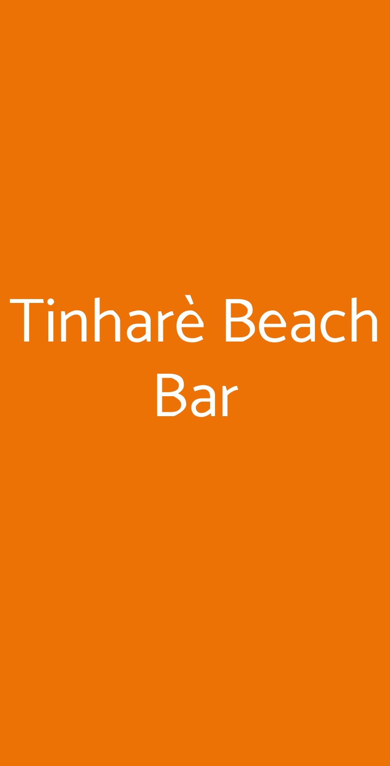 Tinharè Beach Bar Cattolica menù 1 pagina
