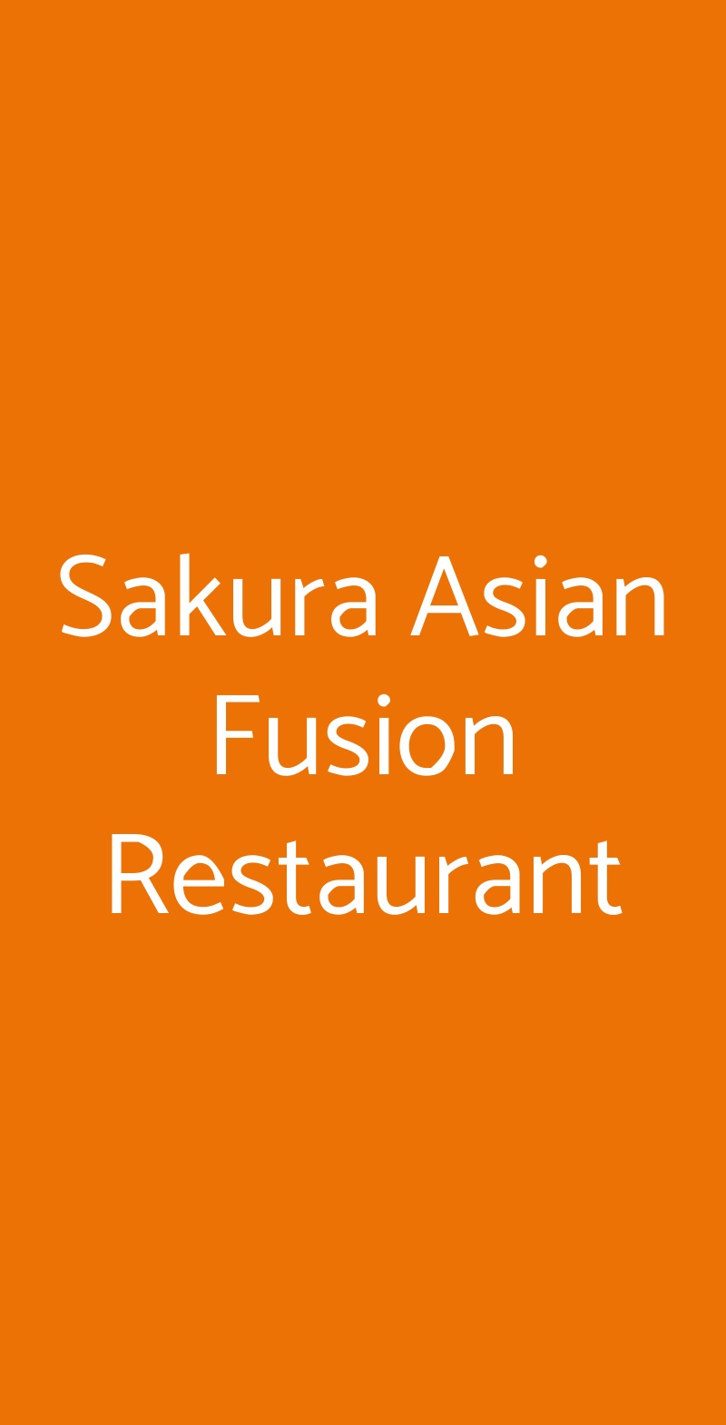 Sakura Asian Fusion Restaurant Cesena menù 1 pagina
