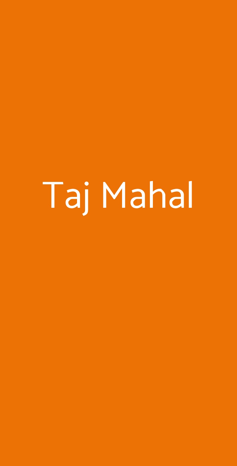 Taj Mahal Ristorante indiano HALAL FOOD Bologna menù 1 pagina
