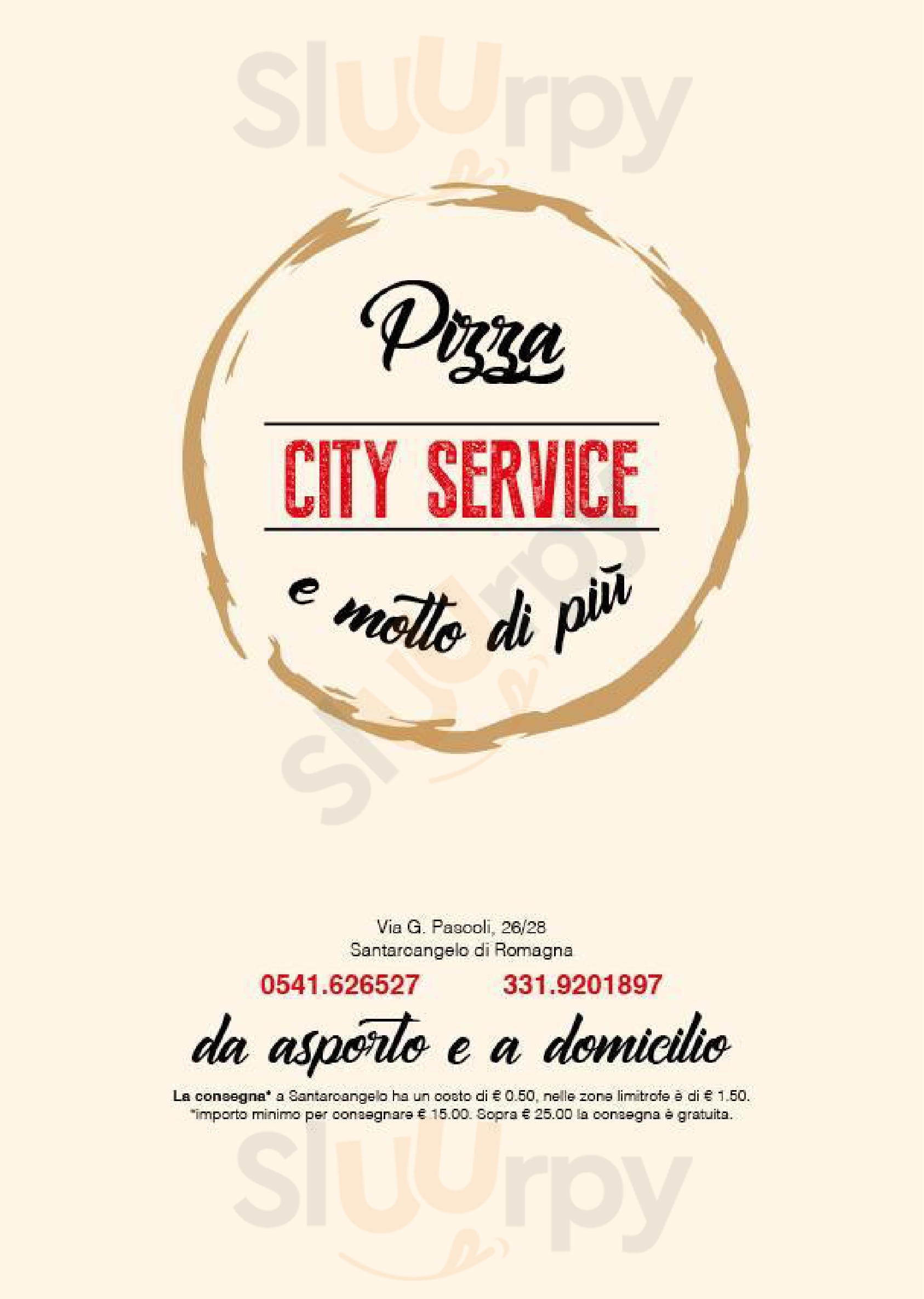 Pizza City Service Di Picaku Gerard C. S. A. S Santarcangelo di Romagna menù 1 pagina