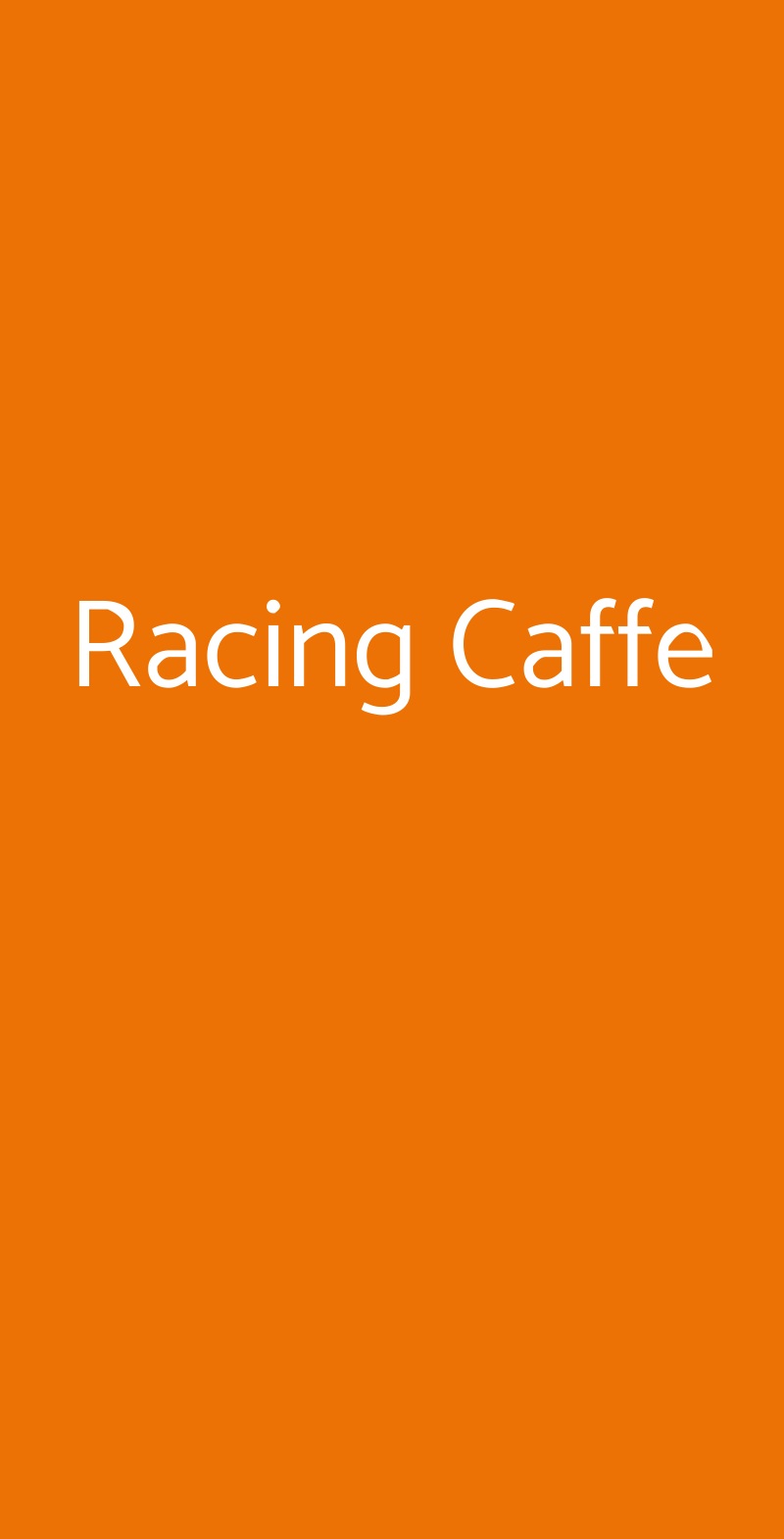 Racing Caffe Bologna menù 1 pagina