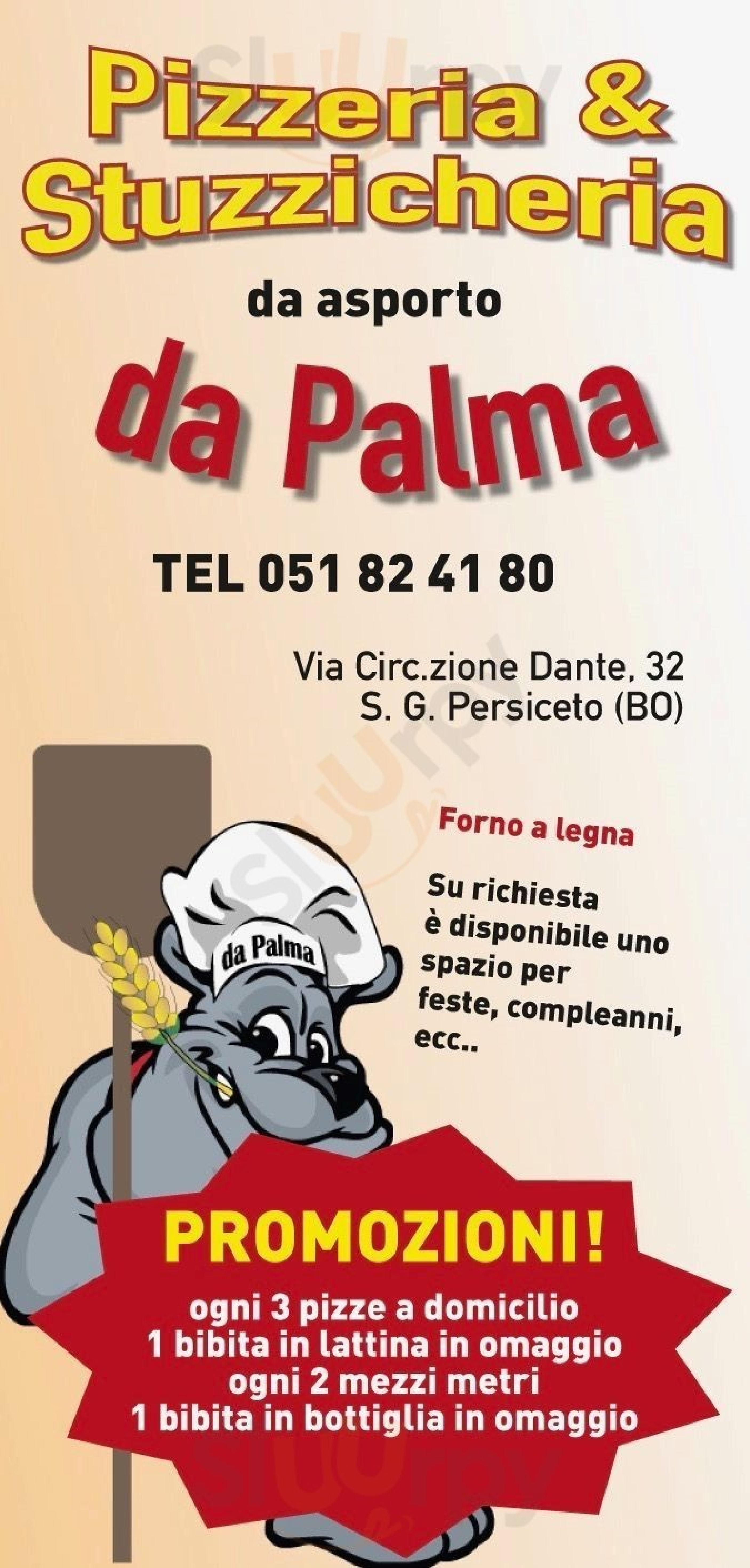 Pizzeria & Stuzzicheria da Palma San Giovanni in Persiceto menù 1 pagina