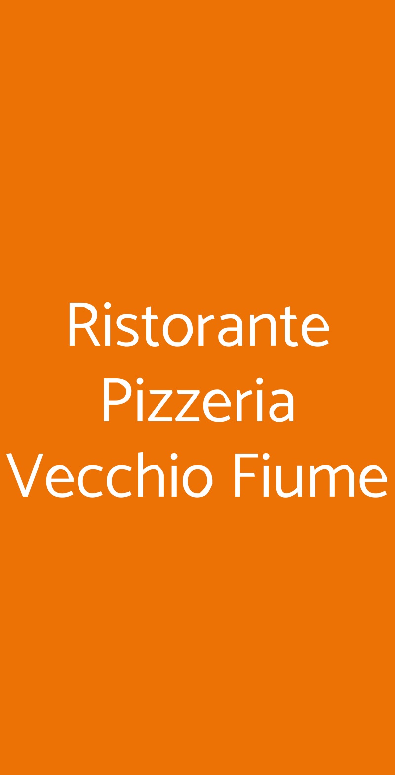 Ristorante Pizzeria Vecchio Fiume Bologna menù 1 pagina