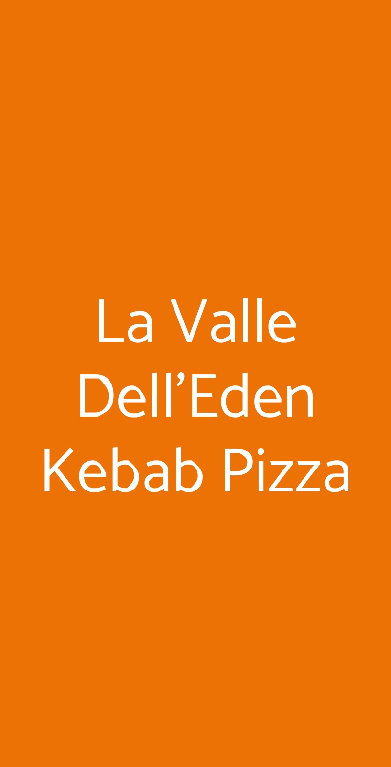 La Valle Dell'Eden Kebab Pizza Parma menù 1 pagina