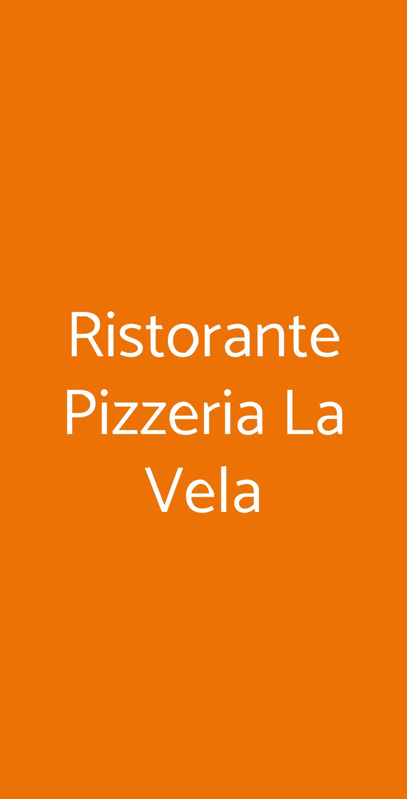 Ristorante Pizzeria La Vela Bologna menù 1 pagina