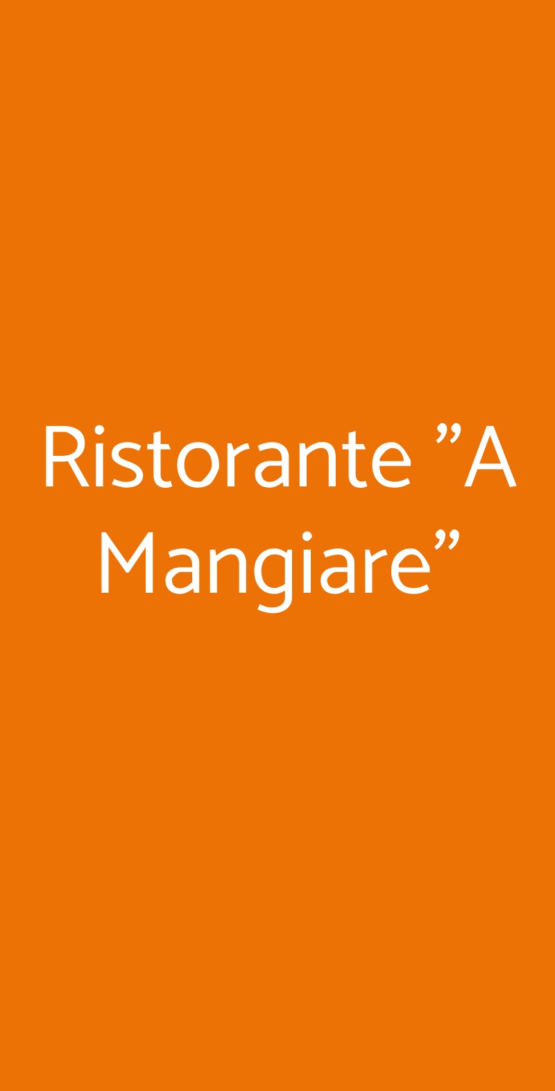Ristorante "A Mangiare" Reggio Emilia menù 1 pagina