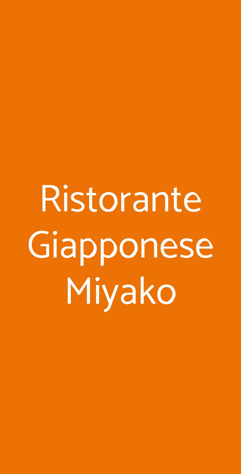 Ristorante Giapponese Miyako Marina di Ravenna menù 1 pagina