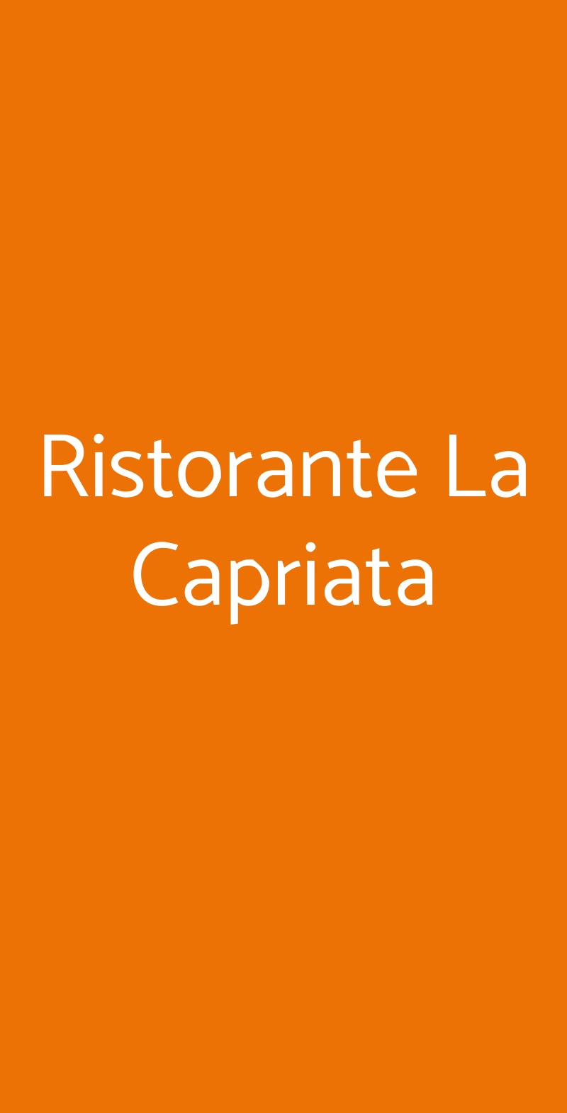 Ristorante La Capriata Bologna menù 1 pagina