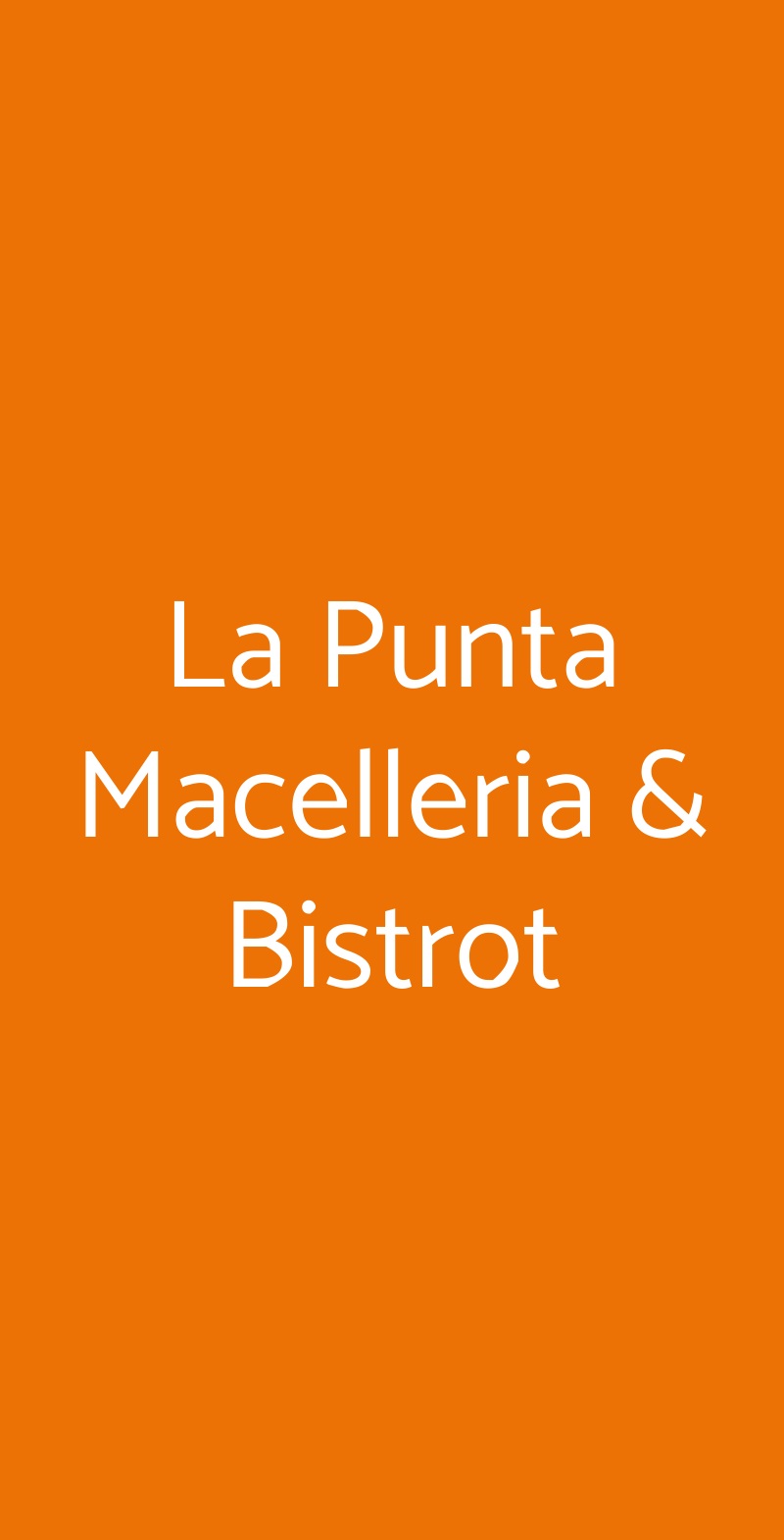 La Punta Macelleria & Bistrot Modena menù 1 pagina