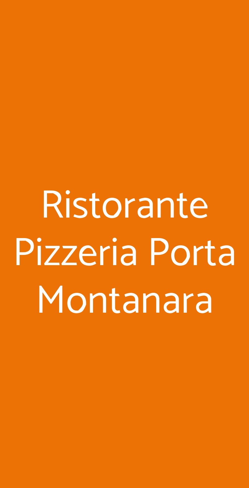 Ristorante Pizzeria Porta Montanara Imola menù 1 pagina