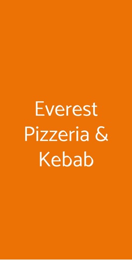 Everest Pizzeria & Kebab, Reggio Emilia