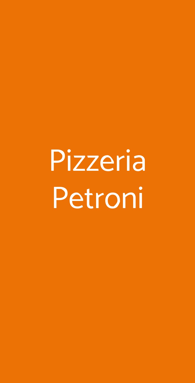 Pizzeria Petroni Bologna menù 1 pagina