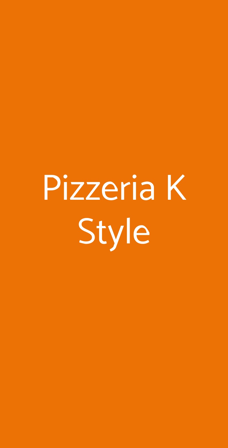 Pizzeria K Style Parma menù 1 pagina