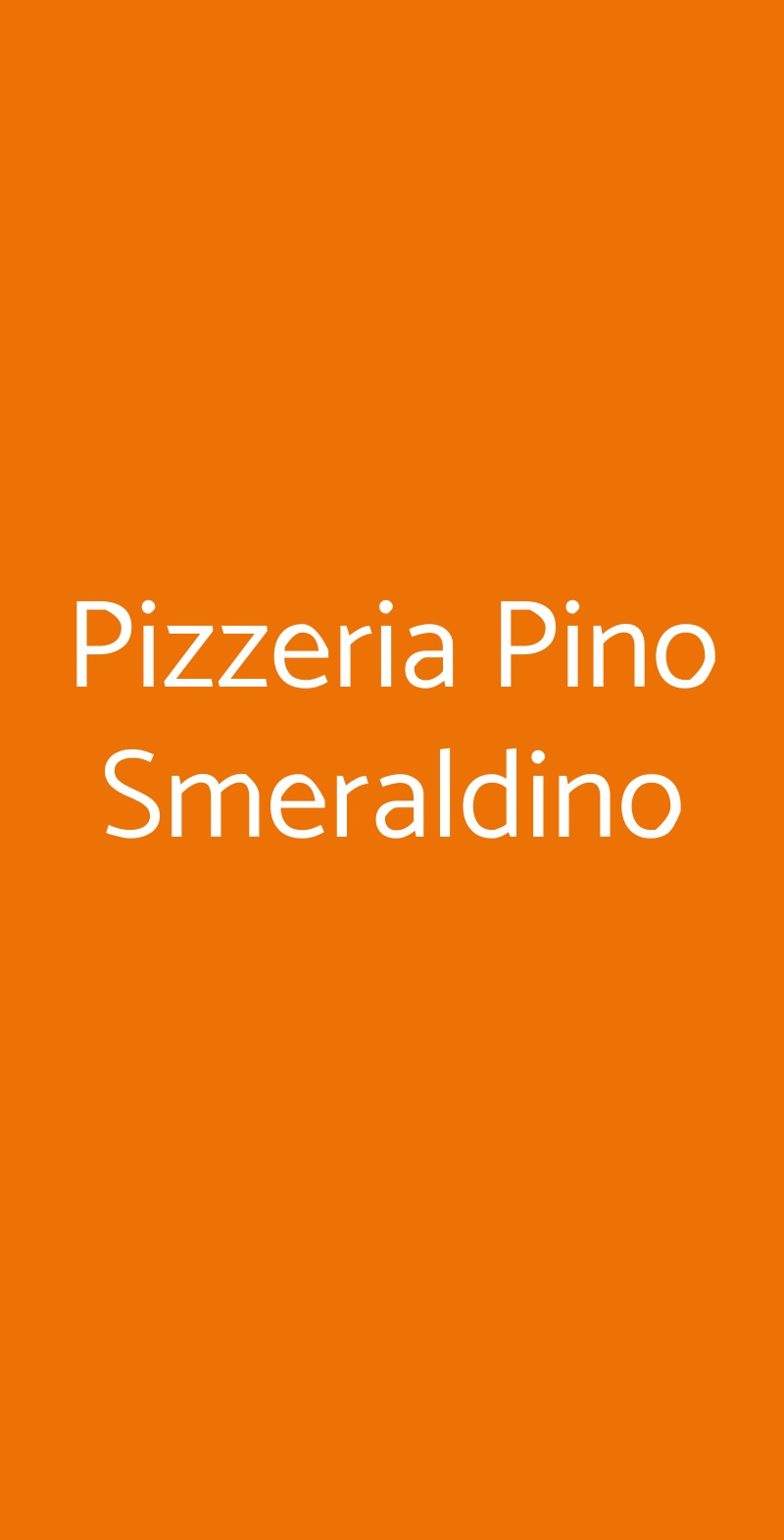 Pizzeria Pino Smeraldino Ozzano dell'Emilia menù 1 pagina