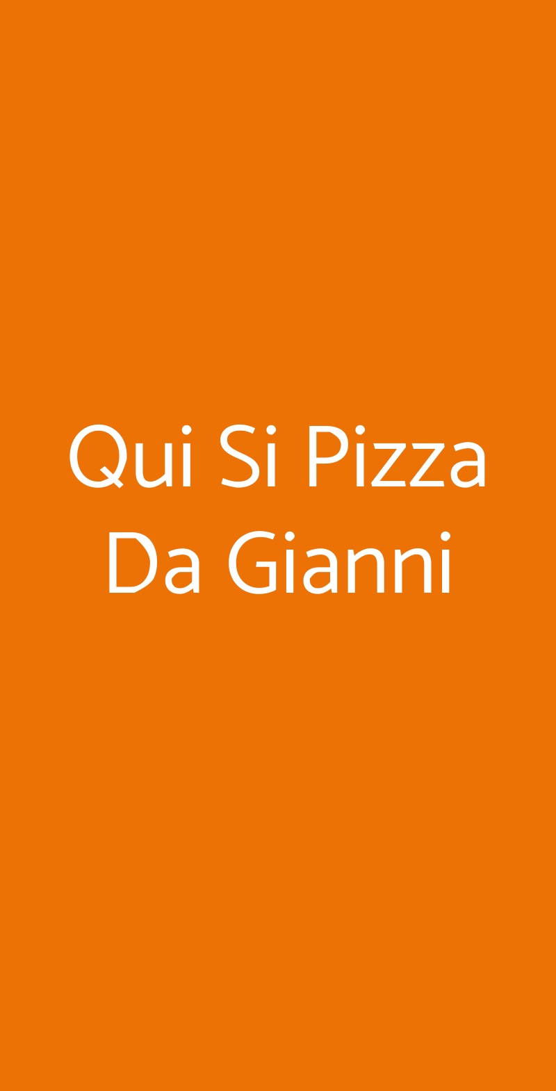 Qui Si Pizza Da Gianni Ravenna menù 1 pagina