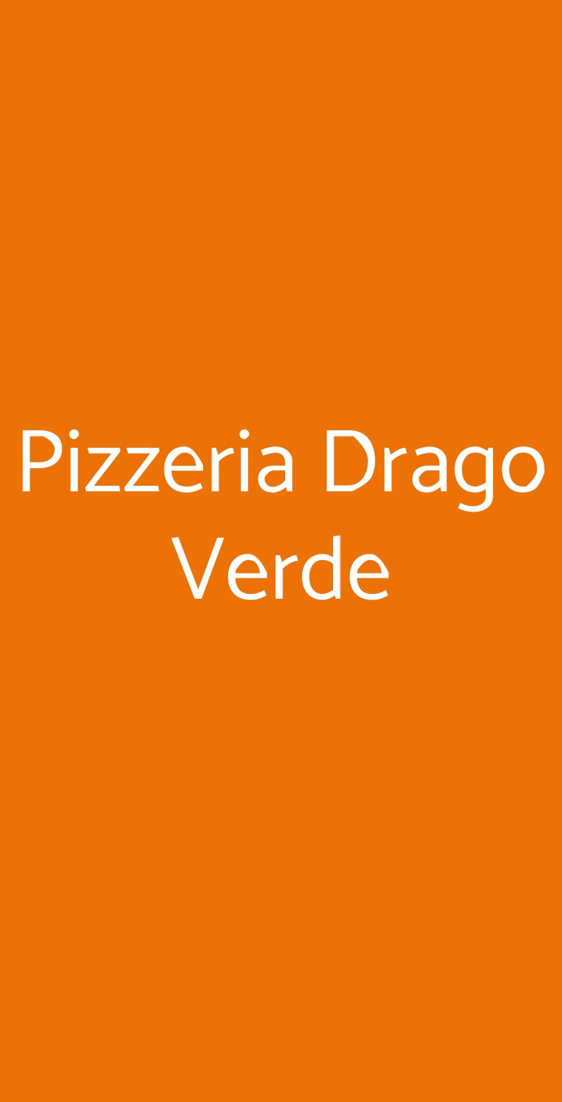 Pizzeria Drago Verde Bologna menù 1 pagina