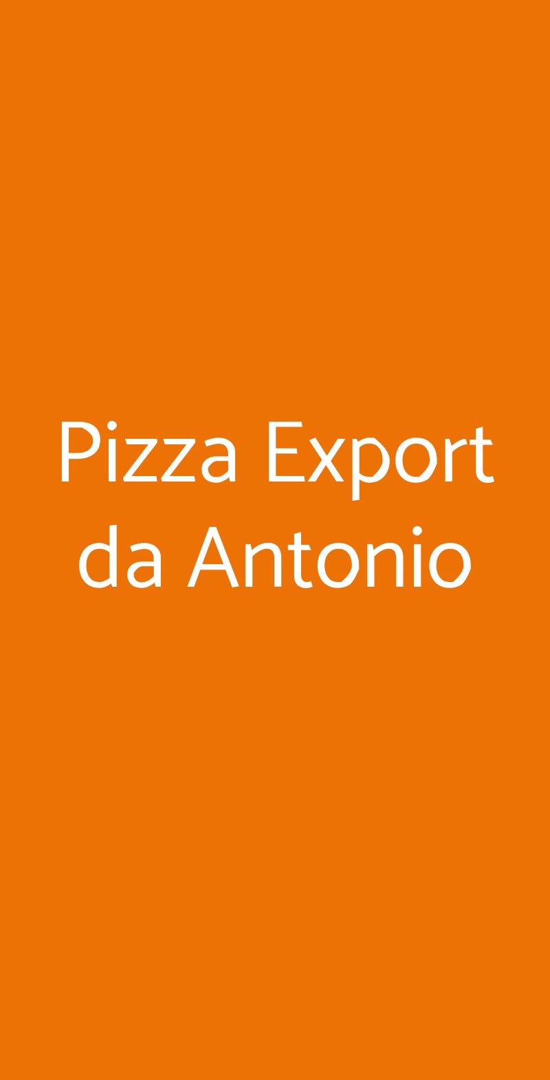 Pizza Export da Antonio Ravenna menù 1 pagina