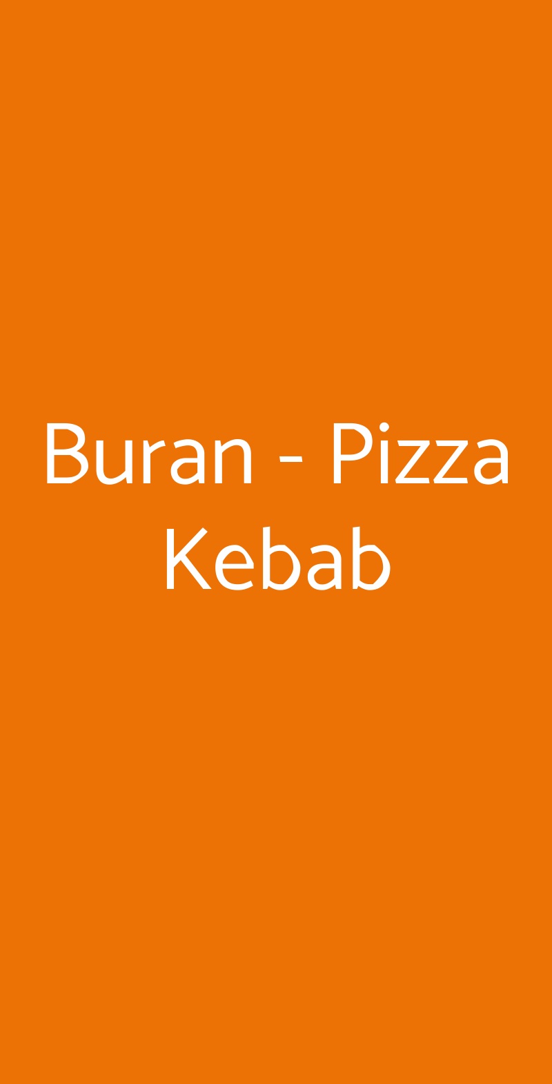 Buran - Pizza Kebab Sassuolo menù 1 pagina