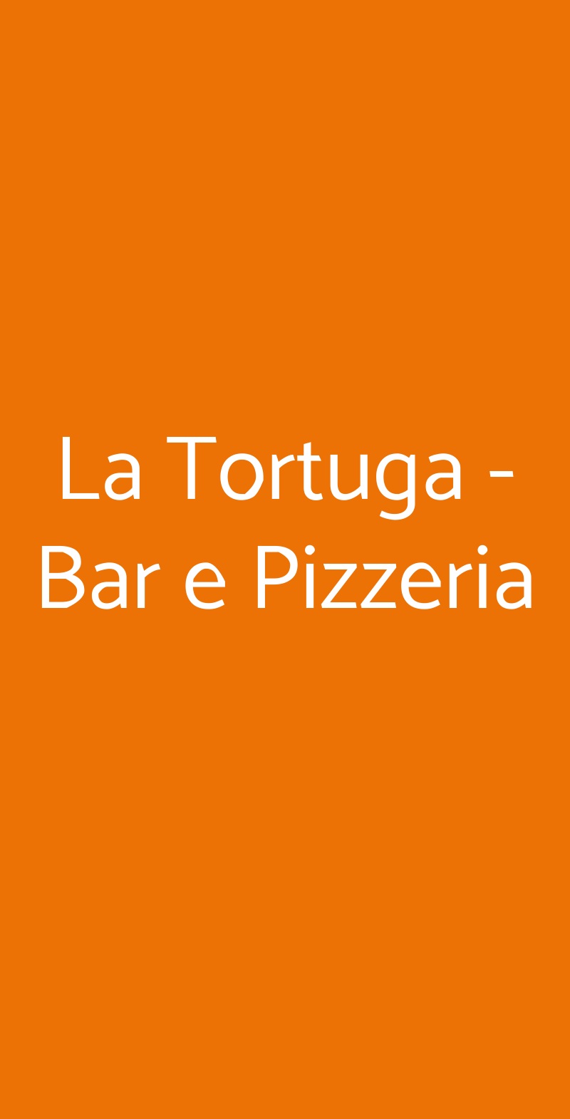 La Tortuga - Bar e Pizzeria Modena menù 1 pagina