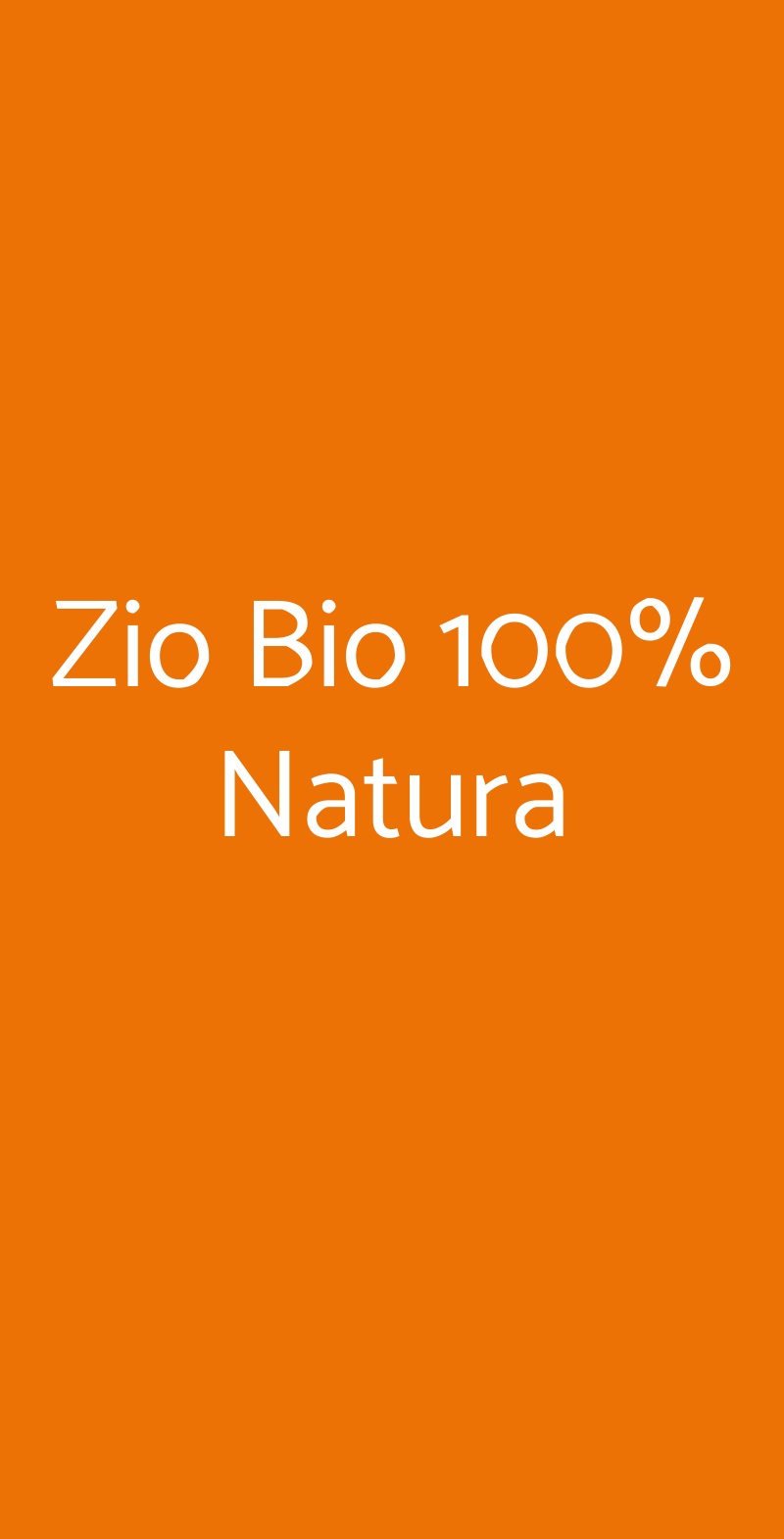 Zio Bio 100% Natura Forli menù 1 pagina