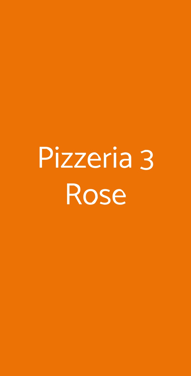 Pizzeria 3 Rose Bologna menù 1 pagina